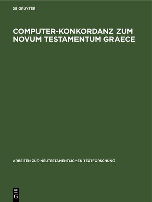 cover image of Computer-Konkordanz zum Novum Testamentum Graece